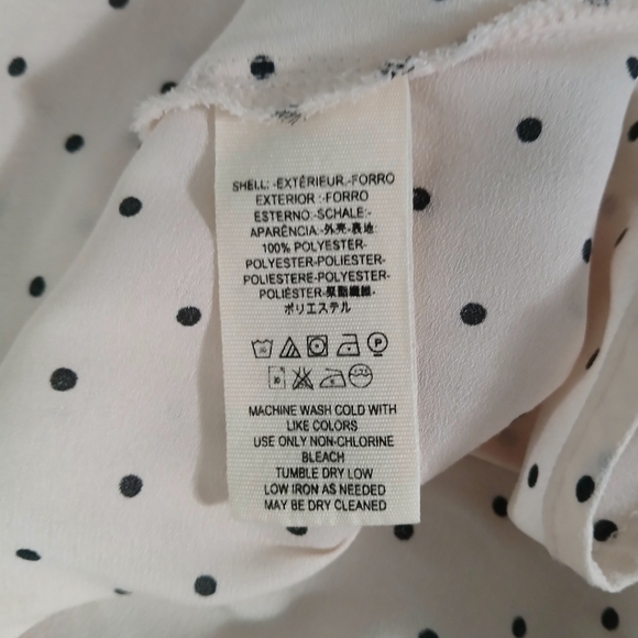 Oversize Free People Polka Dot Blouse with Tie - Picture 6 of 10